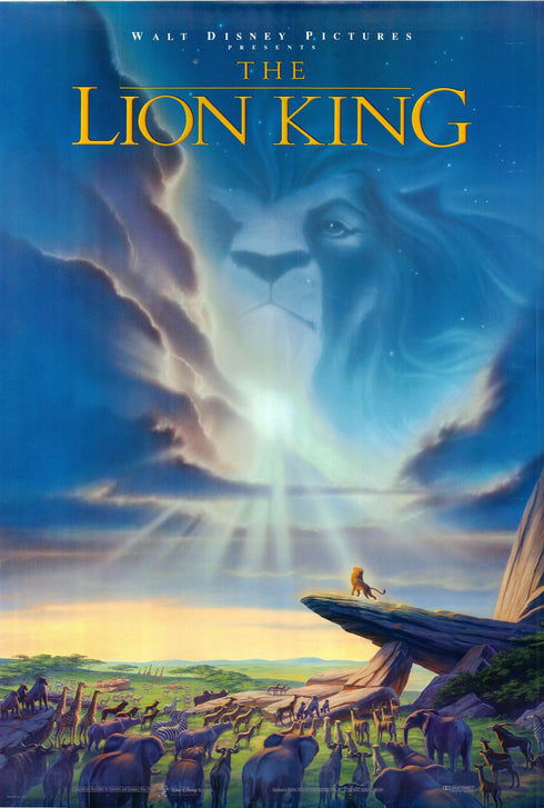 lion king 1993 one sheet poster rolled double sided (blue)